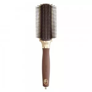 Olivia Garden Expert Style Control, antystatyczna szczotka do włosów, Nylon Bristles Gold&Brown