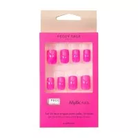 Peggy Sage, zestaw sztucznych 24 paznokci Idyllic nails bright pink
