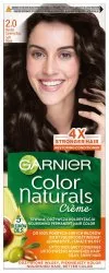 Garnier Color Naturals 2.00 Bardzo ciemny brąz, odżywcza farba do włosów, do 100% pokrycia siwych włosów