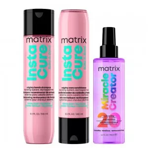 Matrix Instacure Build-A-Bond, zestaw odbudowujący do włosów zniszczonych, szampon + odżywka + miracle creator