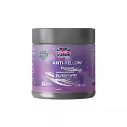 Ronney Professional Mask SILVER POWER Anti-Yellow Pigment, maska do włosów blond, rozjaśnianych i siwych 1000ml