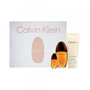 Calvin Klein Obsession zestaw woda perfumowana spray 100ml + balsam do ciała 200ml + miniatura wody perfumowanej spray 15ml (W)
