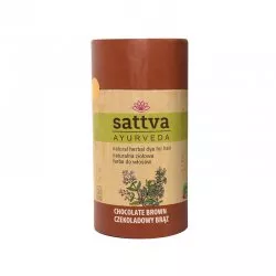 Sattva Natural Herbal Dye for Hair naturalna ziołowa farba do włosów Chocolate Brown 150g