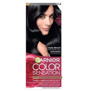 Garnier Color Sensation Krem koloryzujący 1.0 Głęboka onyksowa czerń
