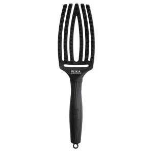 Olivia Garden Fingerbrush Full Black Combo, szczotka do rozczesywania i masażu, włosie dzika, średnia