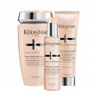 Kerastase Curl Manifesto, zestaw nawilżający do loków, szampon + krem + żel
