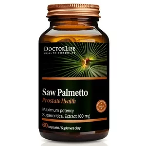Doctor Life Saw Palmetto ekstrakt z owoców palmy sabałowej 160mg suplement diety 60 kapsułek