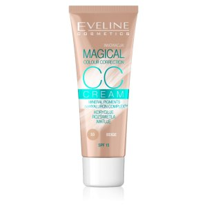 Eveline Magical Colour Correction CC, multifunkcyjny podkład, 53 beige, 30ml