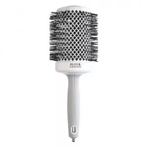 Olivia Garden Expert Blowout Shine, szczotka do modelowania i suszenia włosów, White&Grey 65mm