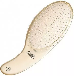 Olivia Garden Expert Care Curve, szczotka do rozczesywania włosów, Nylon Bristles Gold