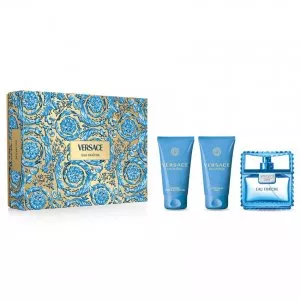 Versace Man Eau Fraiche zestaw woda toaletowa spray 50ml + żel pod prysznic 50ml + balsam po goleniu 50ml (M)