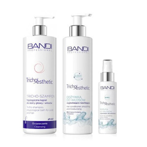 Bandi Tricho-Esthetix, zestaw wygładzająco-nawilżający, szampon + odżywka + mgiełka
