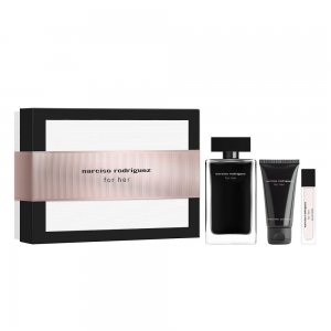 Narciso Rodriguez For Her zestaw woda toaletowa spray 50ml + woda toaletowa spray 7.5ml + balsam do ciała 50ml (W)