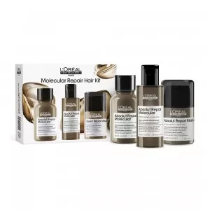 Loreal Absolut Repair Molecular Trio Set, zestaw wzmacniający strukturę włosów travel size, serum + szampon + maska