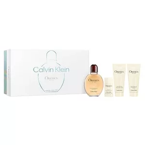 Calvin Klein Obsession for Men zestaw woda toaletowa spray 125ml + żel pod prysznic 100ml + dezodorant sztyft 75g + balsam do goleniu 100ml (M)