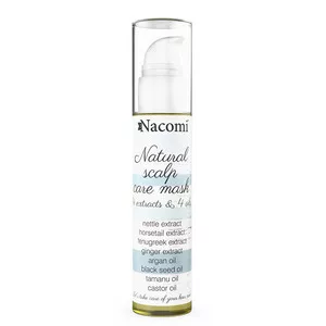 Nacomi Natural Scalp Care, naturalna maska do pielęgnacji skóry głowy - 4 oleje i 4 ekstrakty, 50ml - data ważności (5.2026)