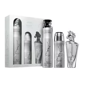 Lattafa Maahir Legacy zestaw woda perfumowana spray 100ml + dezodorant spray 200ml + odświeżacz powietrza 300ml (M)