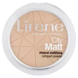 Lirene City Matt Mineral Mattifying Compact Powder mineralny puder matujący 01 Transparentny 9g