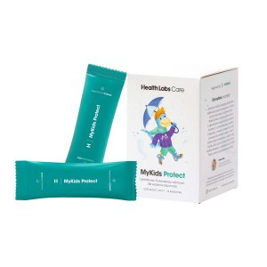 HealthLabs MyKids Protect laktoferyna i 6 ekstraktów roślinnych dla wsparcia odporności suplement diety dla dzieci 14 saszetek