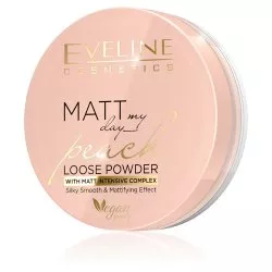 Eveline Matt My Day, sypki puder matujący peach vegan, 6g