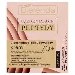 Bielenda Ujędrniające peptydy, ujędrniająco-odbudowujący krem przeciwzmarszczkowy 70+ dzień/noc, 50ml