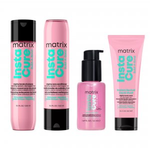 Matrix Instacure Build-A-Bond, zestaw odbudowujący do włosów zniszczonych, szampon + odżywka + maska + olejek