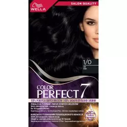 Wella Color Perfect 7, farba do włosów, 1/0 czerń, 50ml
