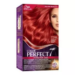 Wella Color Perfect 7, farba do włosów, 77/44 intensywna czerwień, 50ml