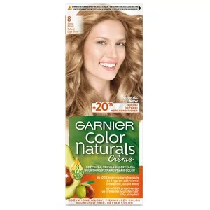 Garnier Color Naturals 8 Jasny blond, odżywcza farba do włosów, do 100% pokrycia siwych włosów