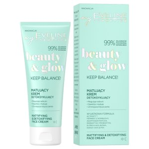 Eveline Beauty & Glow, matujący krem detoksukujący, 75ml
