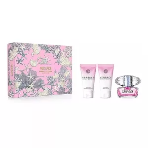 Versace Bright Crystal zestaw woda toaletowa spray 50ml + balsam do ciała 50ml + żel pod prysznic 50ml (W)