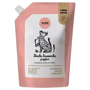 Yope, mydło w płynie, biała lawenda i grejpfrut, 600ml refill