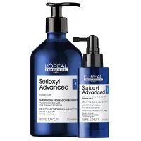 Loreal Serioxyl Advanced, zestaw zagęszczający włosy, szampon + serum