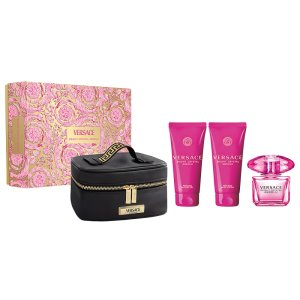 Versace Bright Crystal Absolu zestaw woda perfumowana spray 90ml + żel pod prysznic 100ml + balsam do ciała 100ml + kosmetyczka (W)