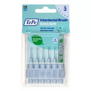 TePe Extra Soft szczoteczki do przestrzeni międzyzębowych 0.6mm Jasnoniebieskie 6szt
