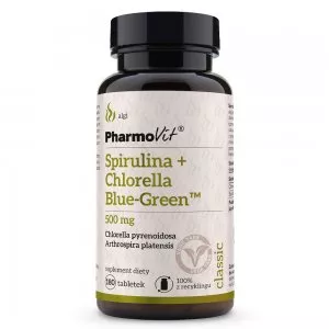 Pharmovit Spirulina + Chlorella Blue-Green suplement diety 180 tabletek
