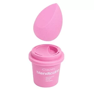 Clavier Blendiccino zestaw gąbeczka do makijażu + kubek do przechowywania Rose Presso