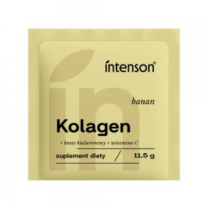 Intenson Kolagen + Witamina C + Kwas Hialuronowy suplement diety Banan 11.5g