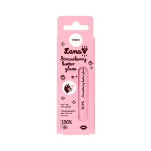 Yope Lana V, pielęgnacyjny błyszczyk do ust zapewniający jedwabiste wykończenie, truskawkowy, 8ml