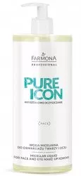 Farmona Professional Pure Icon, Woda micelarna do demakijazu twarzy i oczu, 500ml