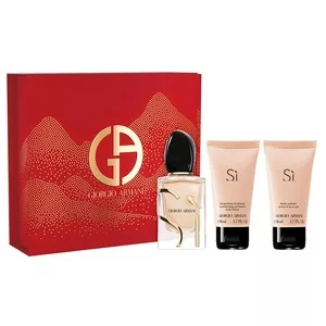 Giorgio Armani Si zestaw woda perfumowana spray 50ml + balsam do ciała 50ml + żel pod prysznic 50ml (W)