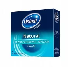 Unimil Natural+ lateksowe prezerwatywy 3szt