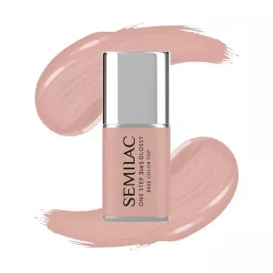 Semilac 3w1 One Step Glossy, lakier hybrydowy, S450 Light Peach, 7ml
