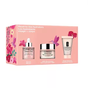 Clinique Moisture Surge Head-To-Toe Hydrators zestaw żelowy krem do twarzy 50ml + balsam do ciała 30ml + serum do twarzy 30ml