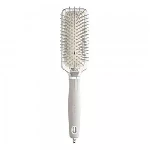 Olivia Garden Expert Care Rectangular, szczotka z nylonowym włosiem do włosów, Nylon Bristles Silver S