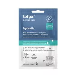 Tołpa Dermo Face Hydrativ, hialuronowa maska - kompres na twarz i pod oczy (saszetka), 2x6ml