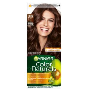 Garnier Color Naturals 4.15 Mroźny kasztan, odżywcza farba do włosów, do 100% pokrycia siwych włosów
