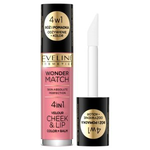 Eveline Cosmetics Wonder Match, róż i pomadka w płynie Velour Cheek&Lip, 03, 4,5ml