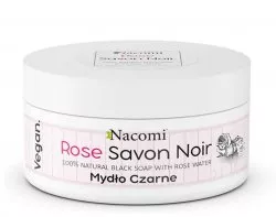 Nacomi, czarne mydło, Róża, 125g