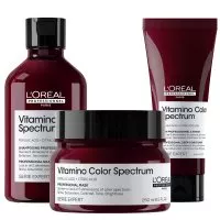 Loreal Vitamino Color Spectrum, zestaw podkreślający kolor włosów farbowanych, szampon + odżywka + maska